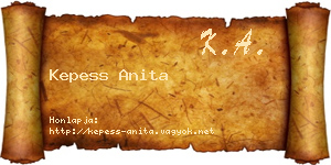 Kepess Anita névjegykártya